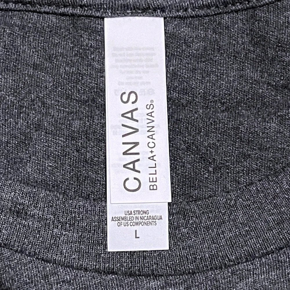 Bella Canvas Don't Be A Salty Heifer Graphic Tee Charcoal Gray Size Large NEW - Picture 7 of 9
